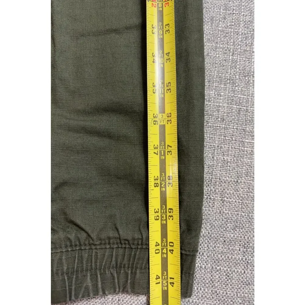 H&M Divided Cargo Jogger Pants Mens 30 Olive Green Ripstop Utility